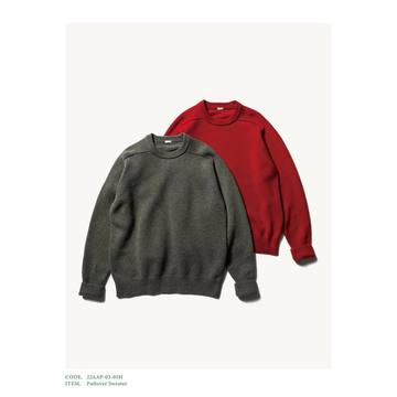 A.PRESSE(ア プレッセ)/ Pullover Sweater -Red,Green- #22AAP-03-05H