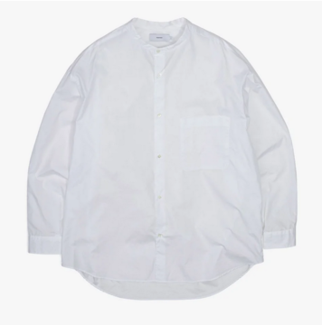 Graphpaper (グラフペーパー)/ BROAD L/S OVERSIZED BAND COLLAR SHIRT -2Color- #GM231-50081B