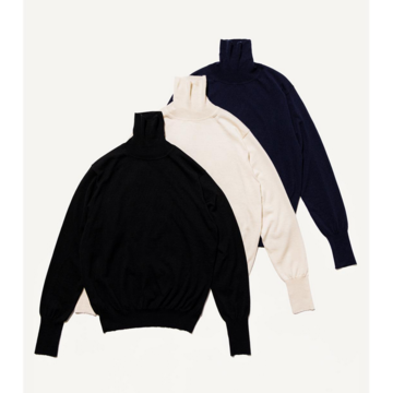 【23AW】A.PRESSE(ア プレッセ)/ Cashmere High Gauge Turtleneck Sweater -3COLOR- #23AAP-03-05H