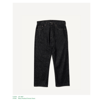 (24aw) A.PRESSE(A vbZ)/ Black Washed Denim Pants -BLACK- #AP-4007