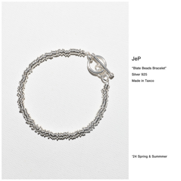 JeP(WF[C[s[)/ Blate Beads Bracelet -Silver- #JEP231980