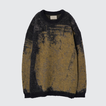  [24AW] YOKE([N)/ JACQUARD MOHAIR SWEATER -YELLOW- #YK24FW0815S