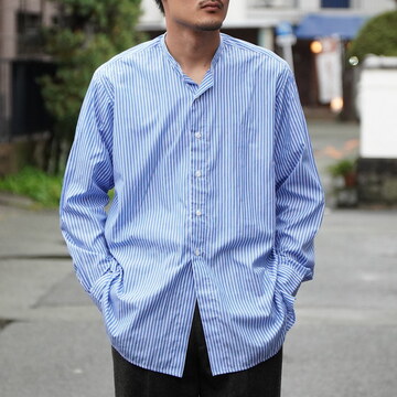 y24AWzHEUGN ([Q)/ Moriss~Salvatore BLUE STRIPE -Sax Blue- #SHIRT094