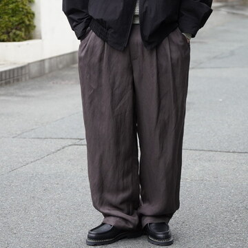 [25SS]ssstein(V^C)/ VIS/LI TWILL WIDE EASY TROUSERS -KHAKI,BLACK- #ST1156