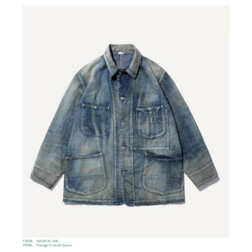 [25SS] A.PRESSE(A vbZ)/ Vintage Coverall Jacket -INDIGO- #25SAP-01-22K