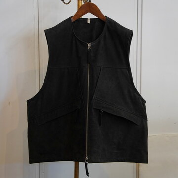 y25SSzCCU(V[V[[)/ HUNTING VEST -BLACK- #V-07-C-NUBUCK-3