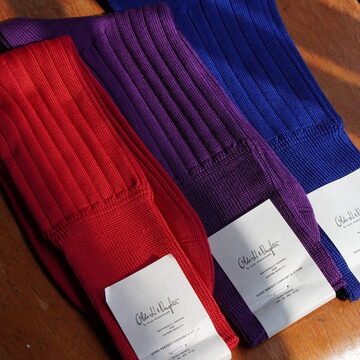  Olde H&Daughter(I[hGC`Ahh[^[)/ SILK RIB SOCKS -3color- #DS006