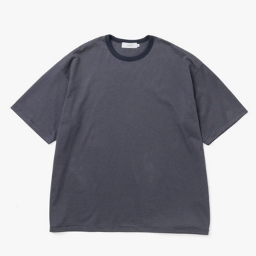 y25AWzGraphpaper (Oty[p[)/ Narrow Border S/S Tee -NAVY~GRY- #GU253-70120B