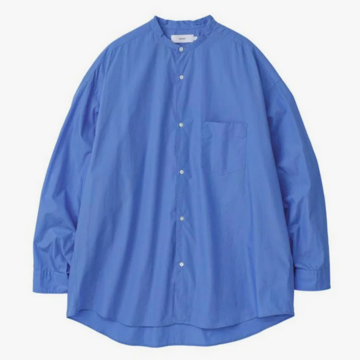 y25AWzGraphpaper (Oty[p[)/ Broad L/S Oversized Band Collar Shirts -BLUE,C.GRAY- #GM253-50002B