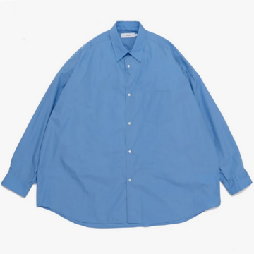 y25AWzGraphpaper (Oty[p[)/ Broad L/S Oversized Regular Collar Shirts -BLUE,C.GRAY- #GM253-50001B