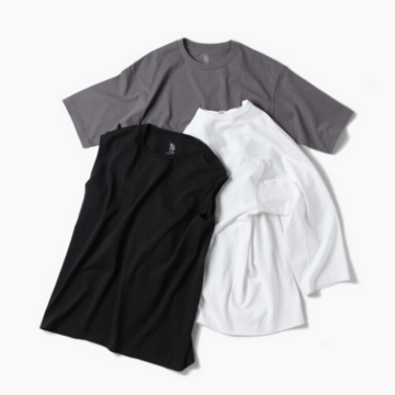 BATONER(ogi\)/ MERIYASU T-SHIRT -WHITE,CHARCOAL NAVY-#BN-25SM-067