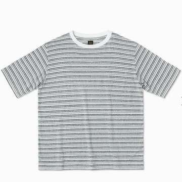 BATONER(ogi\)/ HAND DRAWING BORDER T-SHIRT -WHITE-#BN-25SM-052