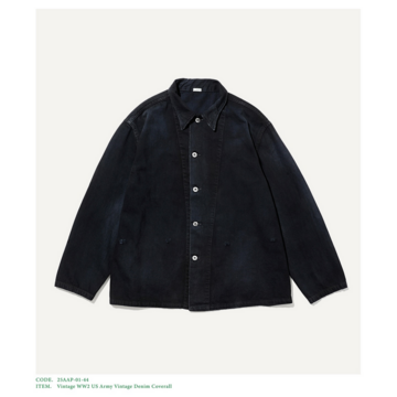 y25AWzA.PRESSE(A vbZ)/ WW2 US Army Vintage Denim Coverall -CUSTOM- #25AAP-01-44