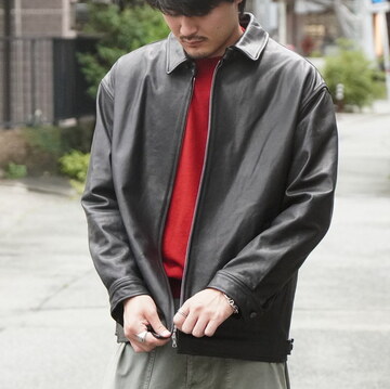 y25AWzHERILL(w)/ Lambleather Jacket -BLACK- #25-011-HL-8060-30