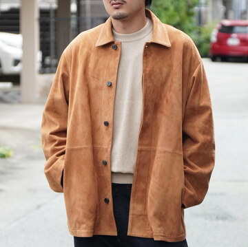 y25AWzHERILL(w)/ Goatsuede Jacket -BROWN- #25-011-HL-8120-30
