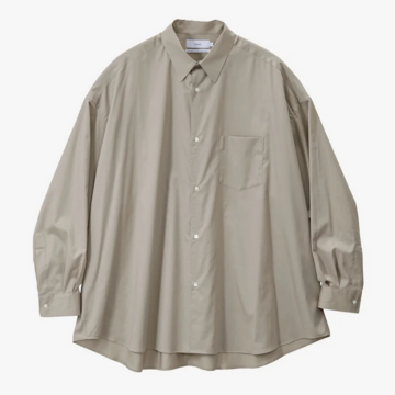 y25AWzGraphpaper (Oty[p[)/ Silicon Poplin Oversized Regular Collar Shirt -GREGE,GREEN- #GM253-50180