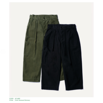 y25AWz A.PRESSE(A vbZ)/ USAF Hemmed Bottoms -BLACK- #AP-4009