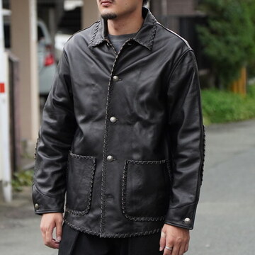 BOWWOW(oEE)/BRAIDED LEATHER COVERALL -BLACK- #BW252-BLC