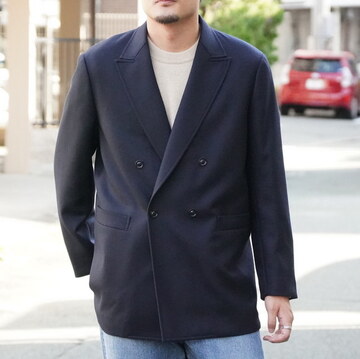 ULTERIOR(AeA) / SUPER FINE LIGHT MELTON DB JKT  -DEEP NAVY- #UJK25-KC205-A