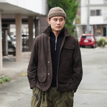 y25AWzCCU(V[V[[)/ HUNTING JACKET -BLACK,BROWN- #SH-63-C-NUBCK-4