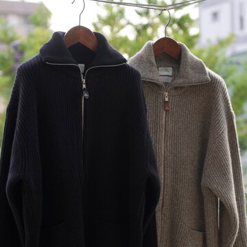 y25AWzHERILL(w)/ GCtwist Driversknit  -BLACK,OLIVE- #25-080-HL-8100-30