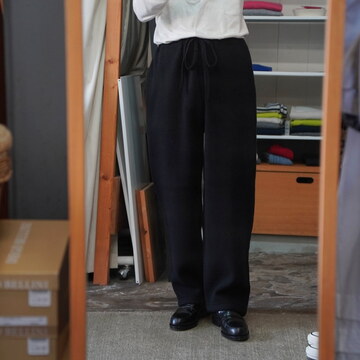 y25AWzHERILL(w)/ Golden cash Sweat pants -BLACK- #25-080-HL-8180-30