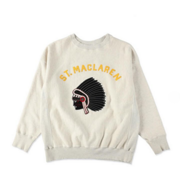 BOWWOW(oEE) / ST. MACLAREN UNIV. SWEATSHIRT AGED -AGED OATMEAL- #BW252-MUS