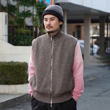 �y26SS�zOlde H&Daughter(�I�[���h�G�C�`�A���h�h�[�^�[)/ SILK LINEN VEST -3color- #BK063