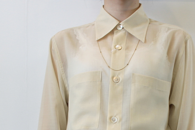 AURALEE(オーラリー)【21SS】WOOL RECYCLE POLYESTER SHEER CLOTH SHIRT(2色展開)_A21SS01RM【K】(10)
