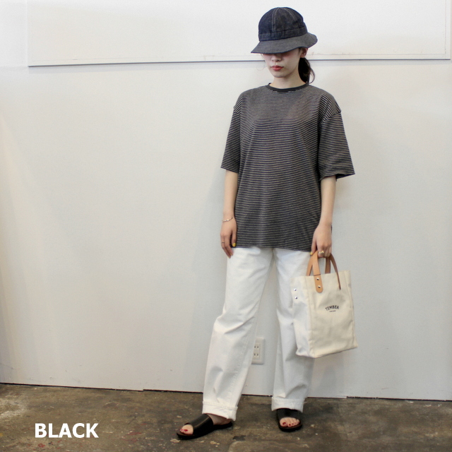 LENO&Co.(リノアンドコー) 【21SS】HALF SLEEVE BORDER T-SHIRT(2色展開)_H2101CS003【K】(10)