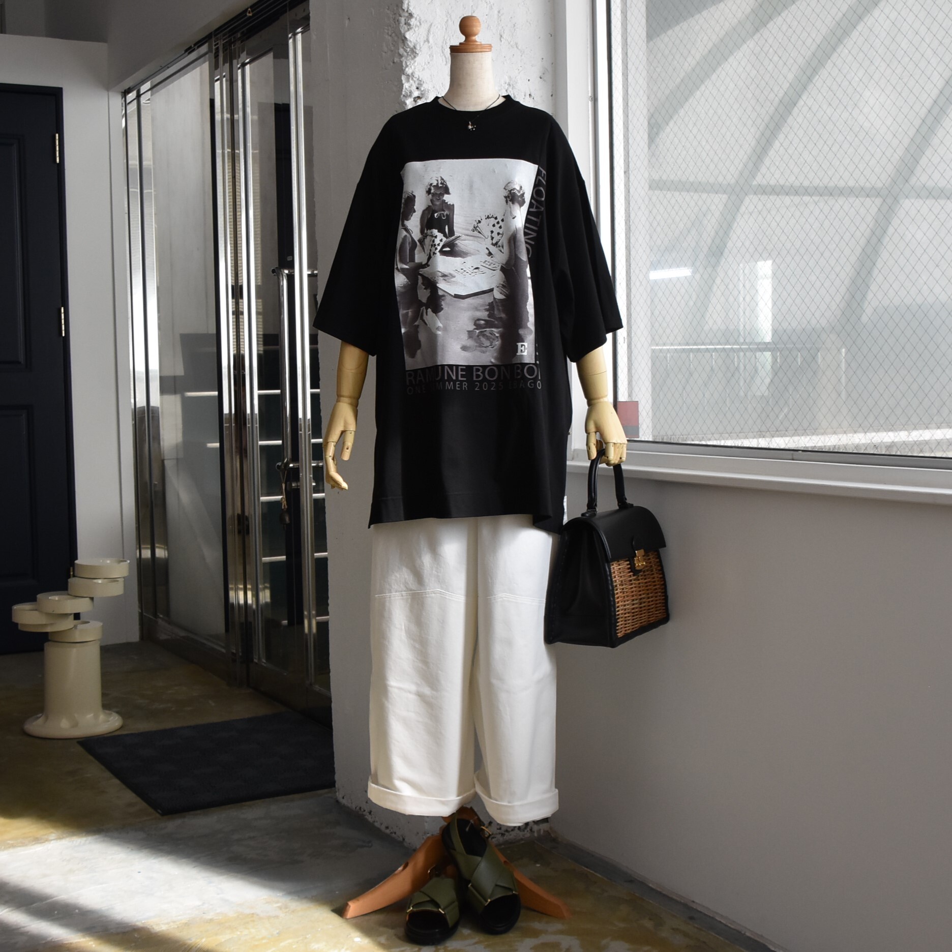 ebagos(エバゴス) / BigTシャツ オーガニックコットンプリント #55508BKGR-AA(10)