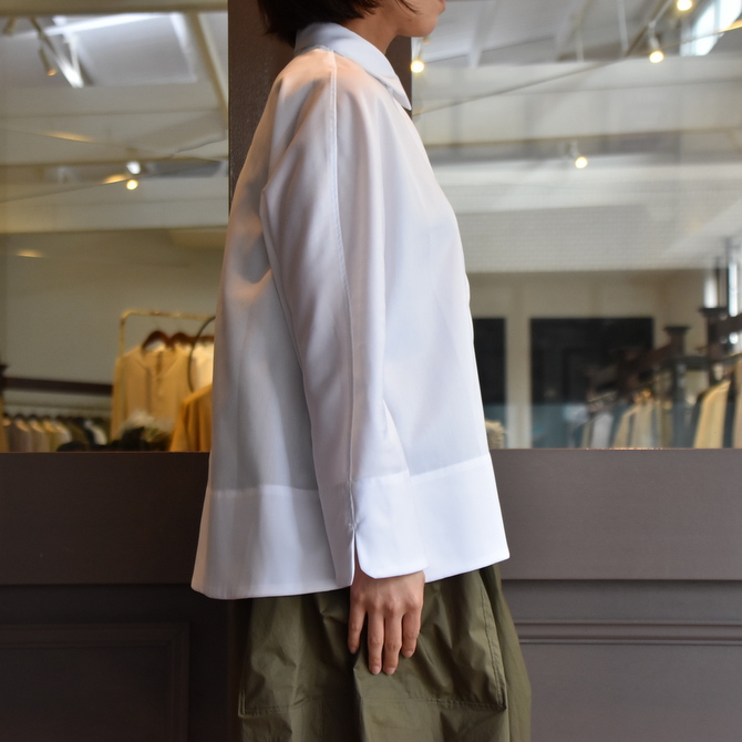 TENNE HANDCRAFTED MODERN(テン ハンドクラフテッドモダン) GUSSET SL SHIRT WITH COLLAR #0013-21SS(11)