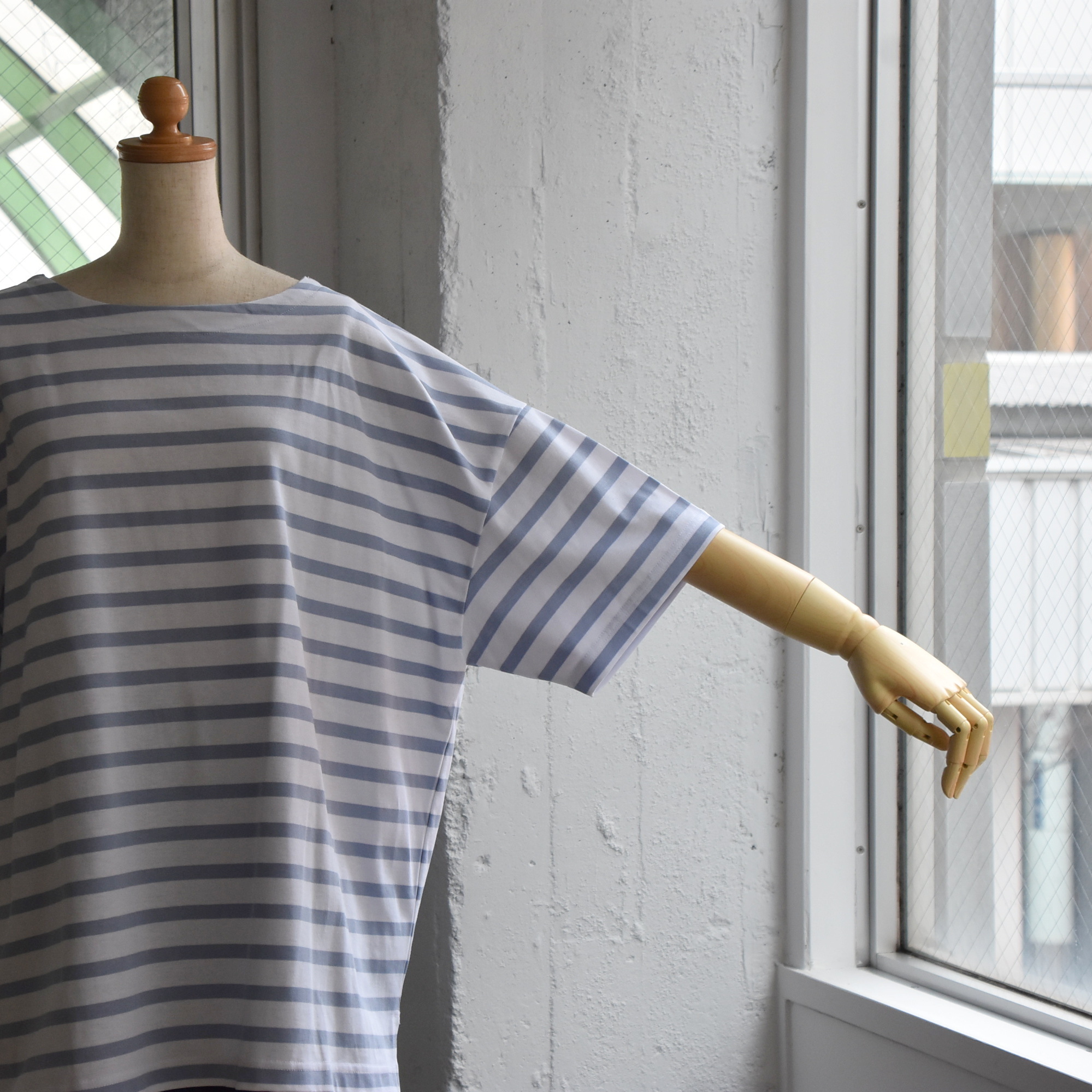 chimala(チマラ) UNISEX BASQUE BORDER BIG TEE【2色展開】 #CS39-K12(11)