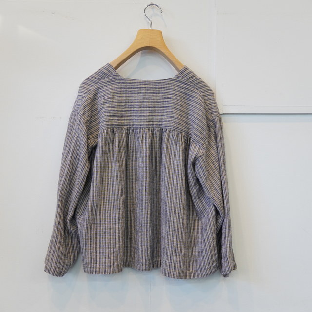 SARAH(サラ) FARMER'S MINI CHECK LINEN BLOUSE #C52979(11)