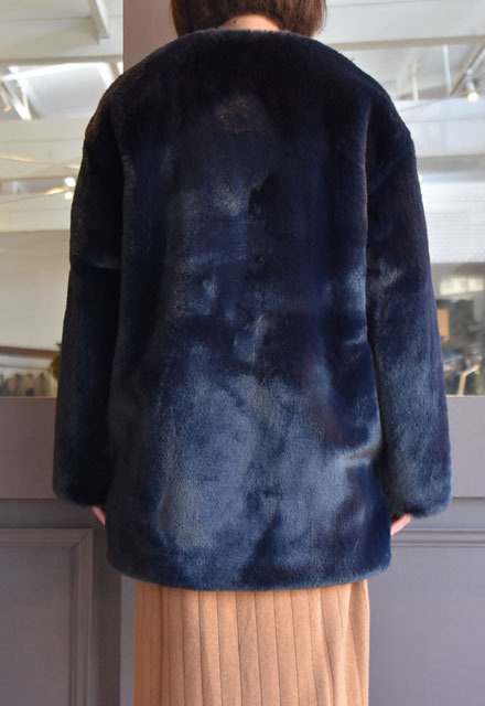 【30% off sale】SMUK / ストール付き エコファーコート(2色展開)(12)