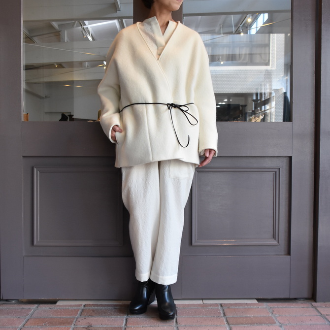 TENNE HANDCRAFTED MODERN(テン ハンドクラフテッドモダン) NO COLLAR KNIT JACKET (2色展開)#003JK(12)