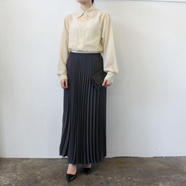 AURALEE(オーラリー)【21SS】WOOL RECYCLE POLYESTER SHEER CLOTH SHIRT(2色展開)_A21SS01RM【K】(12)