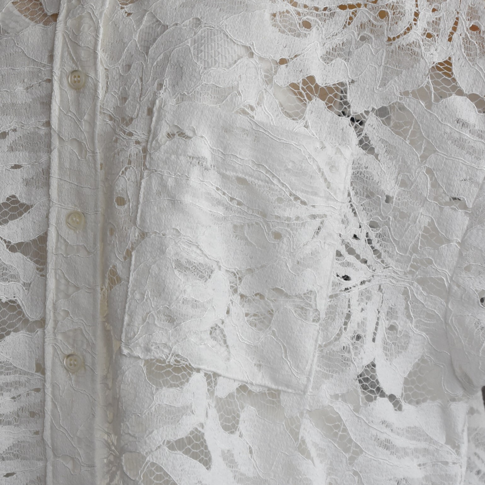 SACRA (サクラ) / LEAF RASCHEL LACE CROPPED SHIRT【2色展開】 #125214071-AA(12)