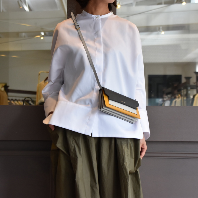 TENNE HANDCRAFTED MODERN(テン ハンドクラフテッドモダン) GUSSET SL SHIRT WITH COLLAR #0013-21SS(13)