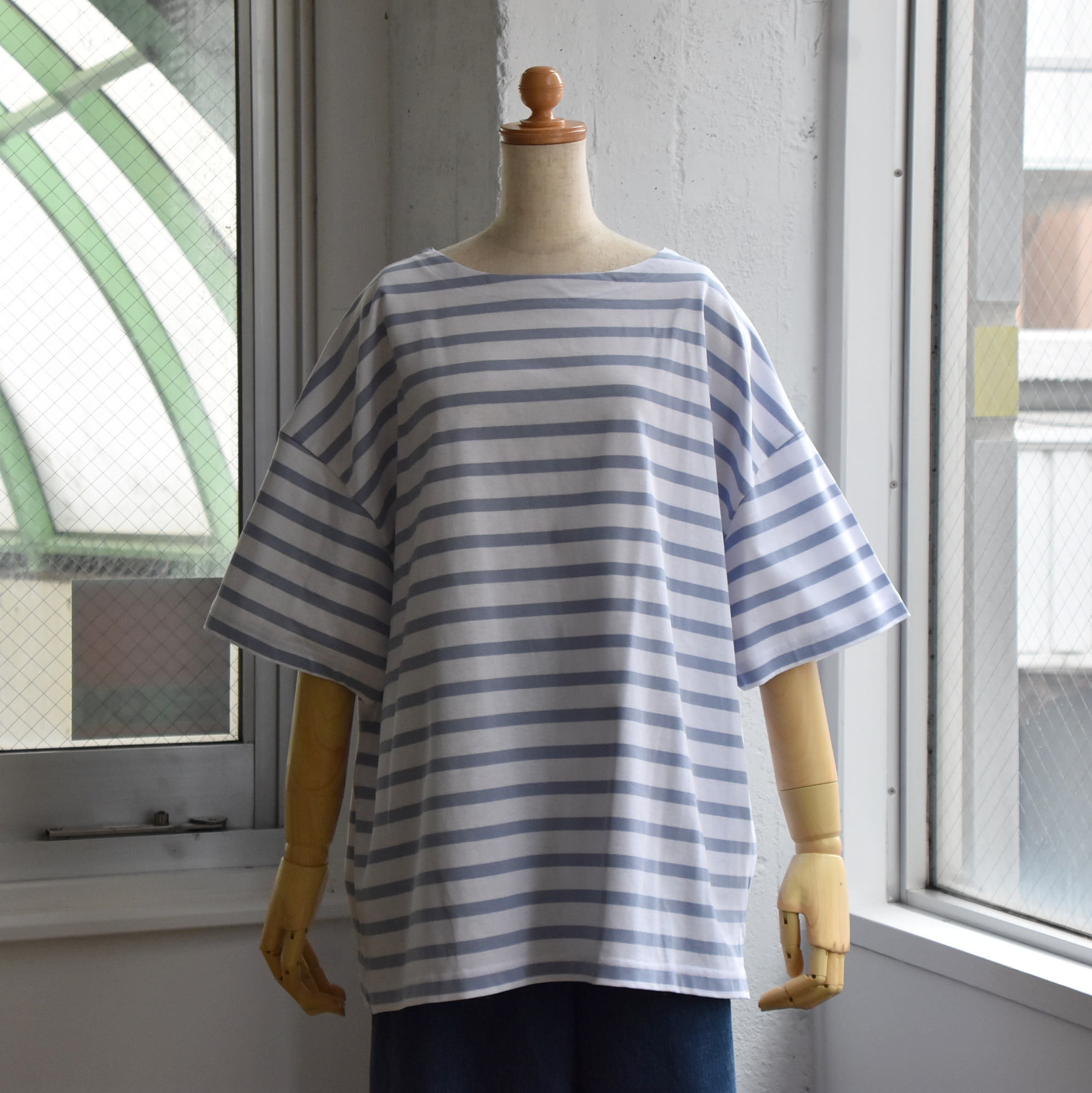 chimala(チマラ) UNISEX BASQUE BORDER BIG TEE【2色展開】 #CS39-K12(13)