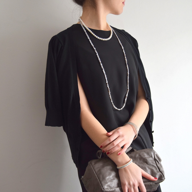 【30%OFF SALE】Bilitis dix-sept ans(ビリティス・ディセッタン)ハーフスリーブカーディガン(1)