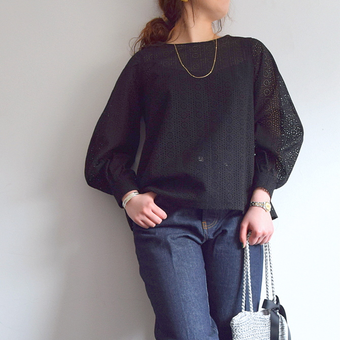 Bilitis dix-sept ans(ビリティス・ディセッタン) Cotton Lace Blouse(2色展開)(1)