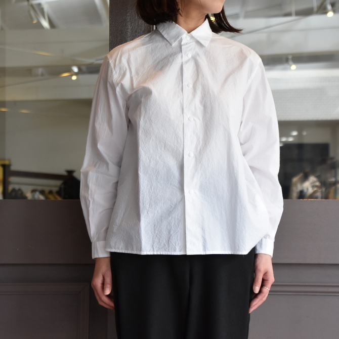 YAECA(ヤエカ) コンフォートシャツリラックス スクエアL(WHITE) #68152(1)