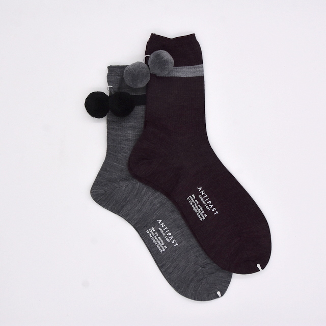 ANTIPAST (アンティパスト)/ PON PON II SOCKS(2色展開) (1)