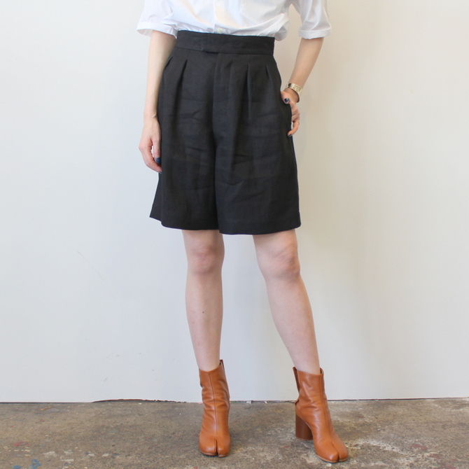 【30%OFF SALE】YLÉVE(イレーヴ) LINEN TUMBLER SHORTS_168-9141032【K】(1)