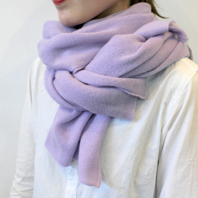 【30%OFF SALE】AN SPINNEN(スピネン) 【19AW】スーパーファインソフトカシミヤストール(6色展開)_ANS-WA0011【K】(1)
