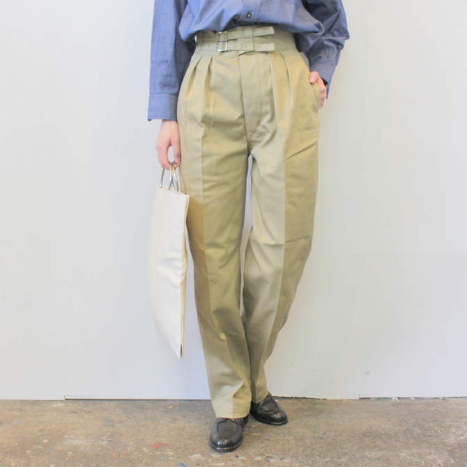 LENO&Co.(リノアンドコー) / 【20SS】DOUBLE BELTED GURKHA TROUSERS(2色展開)_L2001-PT001【K】(1)