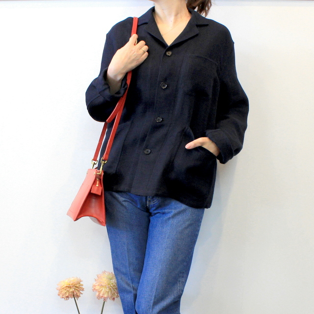 AURALEE(オーラリー) 【20SS】LINEN DOUBLE FACE BLOUZON _A20SB03WL【K】(1)