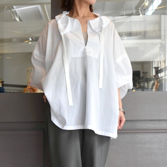 【30% off sale】YLÉVE(イレーヴ) 【2020】COTTON BLOUSE(2色展開) #168-0150050(1)