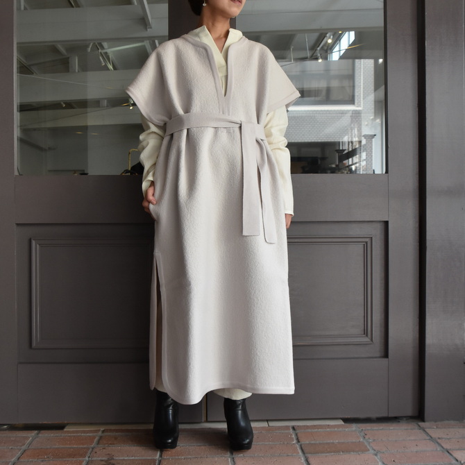 CristaSeya(クリスタセヤ)/FELTED WOOL CAFTAN -WHITE- #13S-B(1)